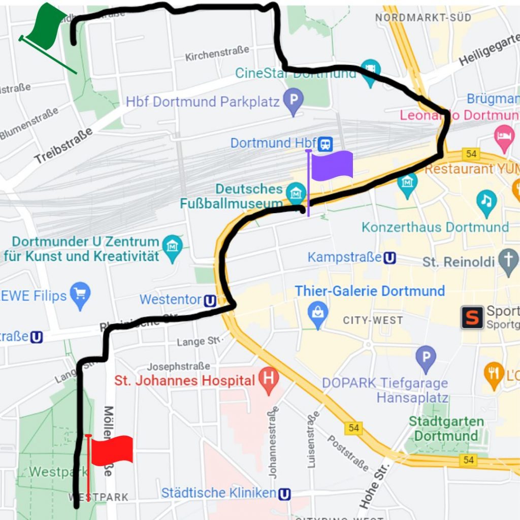 Route der 1. Mai Demo 2022